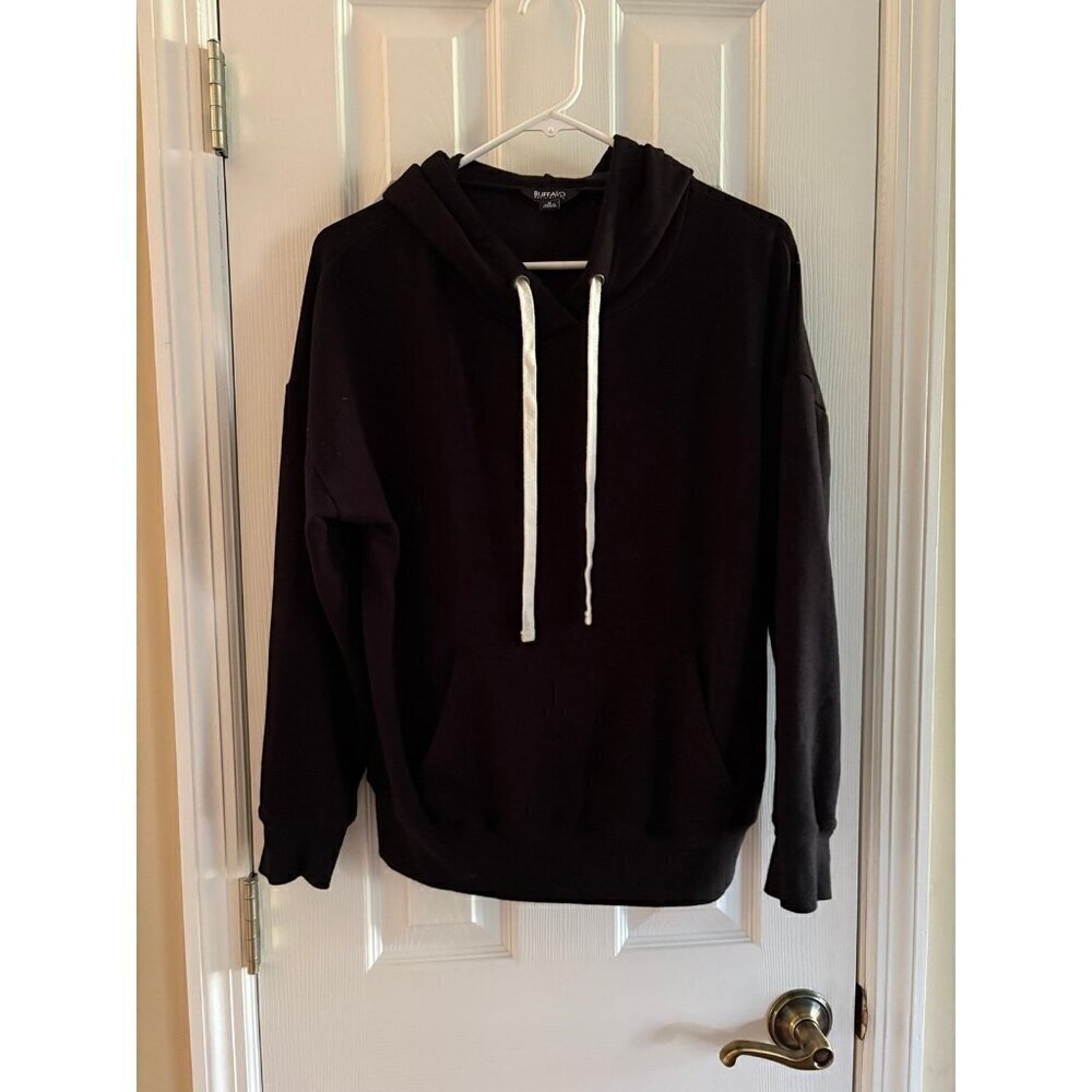 Buffalo David Bitton Hoodie Sweatshirt Black